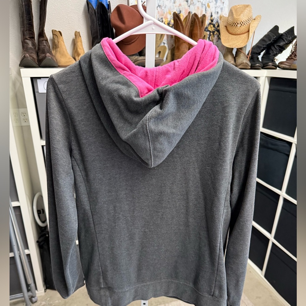 The North Face Charcoal and Pink Hooded Sweatshirt - Picture 3 of 9
